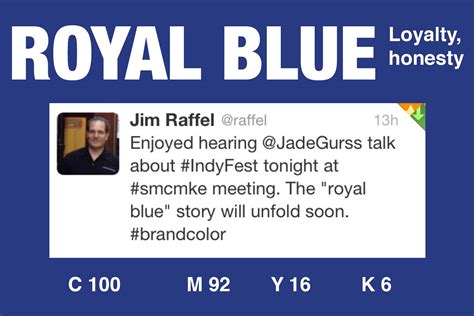 The color of the day is ROYAL BLUE