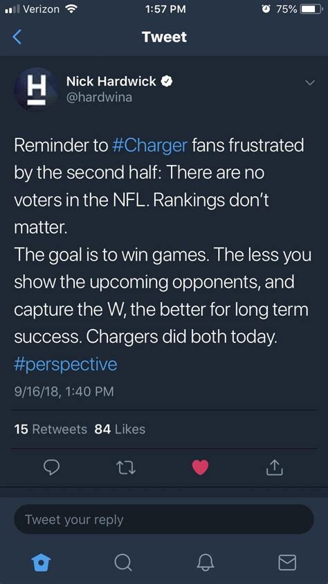 Message from Nick Hardwick : r/Chargers