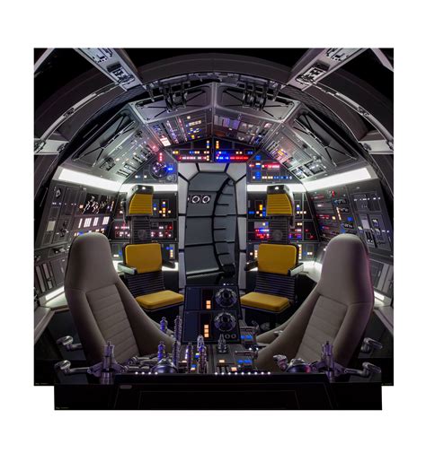 Advanced Graphics Cockpit of Millennium Falcon Backdrop™ Star Wars Han Solo Cardboard Standup ...