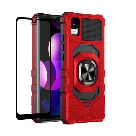 GALAXY WIRELESS for TCL 30Z / TCL 30LE Case with Tempered Glass Screen ...