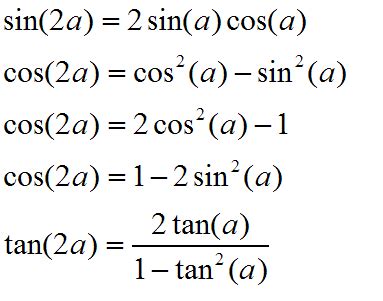 This page gives the Double Angle Formulas and Half angle formula and explains what they are used ...