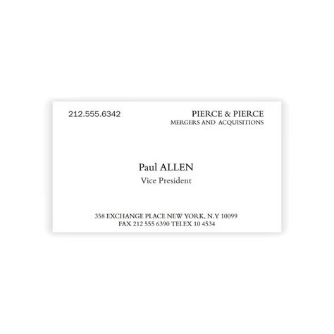 Paul Allen Business Card American Psycho - Etsy