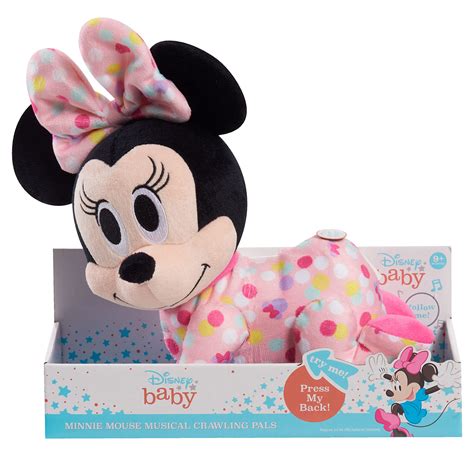 Just Play Disney Baby Musical Crawling Pals 10-Inch Plush, Minnie Mouse ...