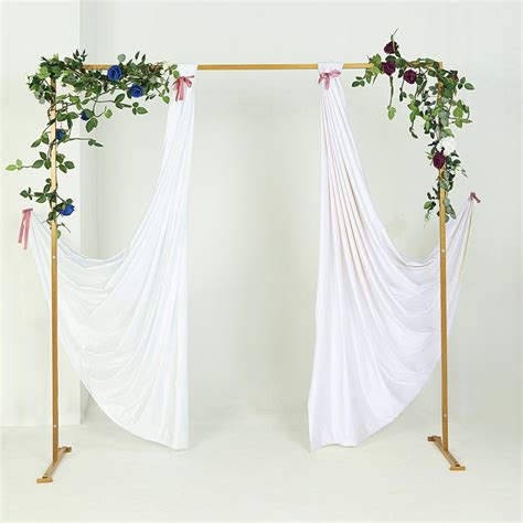 8Ft x 8Ft Gold Metal Wedding Arch, Photo Booth, Ceremony Backdrop Stand | Metal wedding arch ...