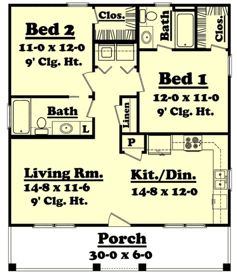 900 Sq Ft House Plans 2 Bedroom 2 Bath - Bedroom Poster