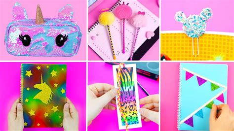 16 Easy DIY School Supplies | Easy 5-Minute Crafts + Back To School DIY Projects Ideas! - YouTube