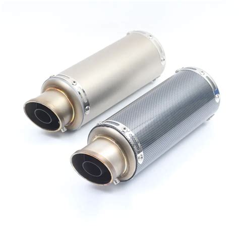 Motorcycle Mufflers Universal 51MM Stainless Steel Motorbike Modified ...