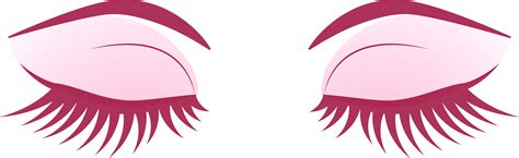 Pink Eyes Clipart Eyelash Extension - Eyebrow And Eyelash Svg - Png Download - Full Size Clipart ...