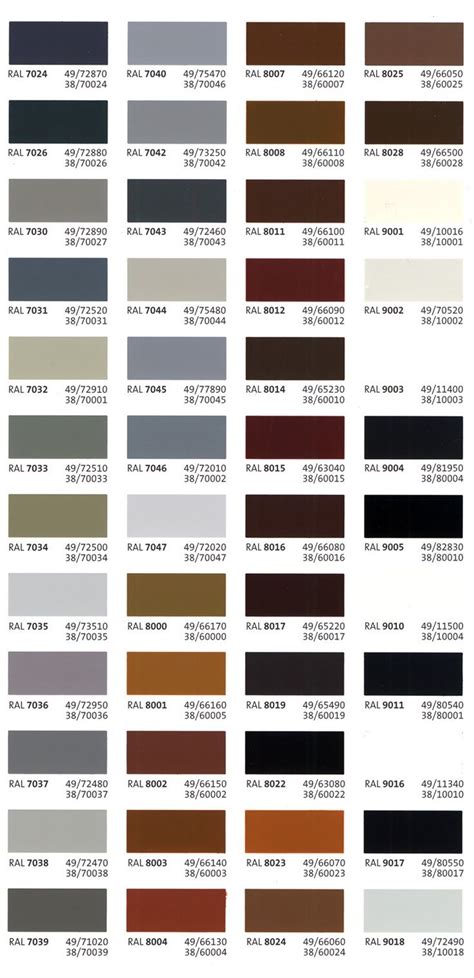 Image result for colours compliment ral 7043 | Ral color chart, Ral colours, Ral colours grey