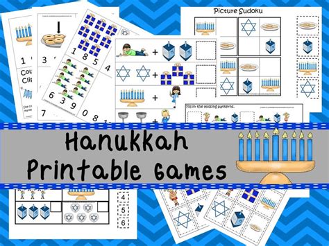 30 Hanukkah Games Download. Games and Activities in PDF Files. - Etsy