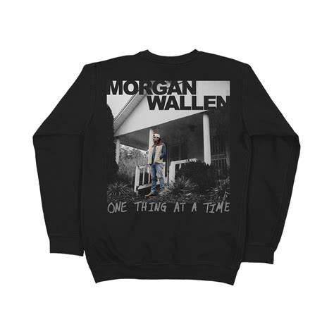 One Thing At A Time Album Cover Black Crewneck – Morgan Wallen Official Store