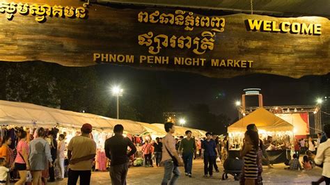 Phnom Penh Night Market 01 - Travel night market - Visit Cambodia 2017 ...