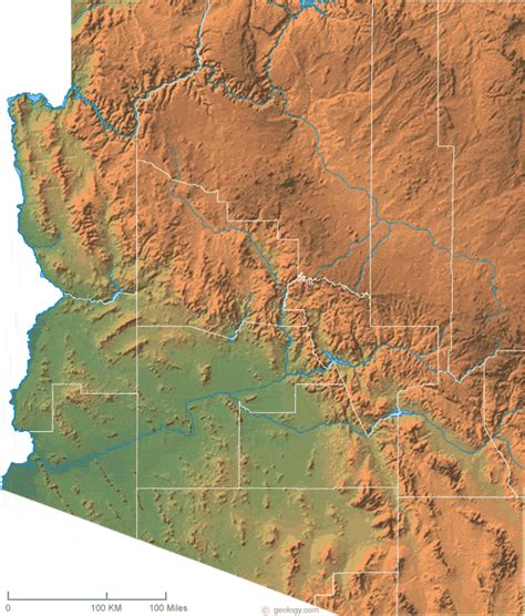 Topographic Map Of Az - Ricky Christal