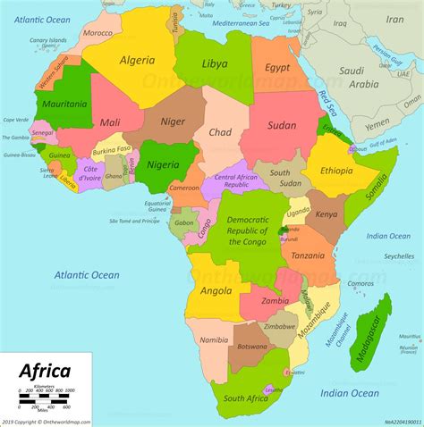 Africa Map Printable