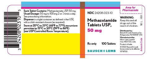 Methazolamide - FDA prescribing information, side effects and uses