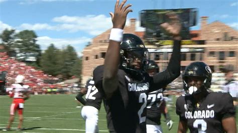 Shedeur Sanders does 'Prime Time' celebration after scoring touchdown | 9news.com