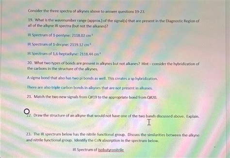 Solved IV: Alkynes IR Spectrum of 1-pentyne IR Spectrum of | Chegg.com