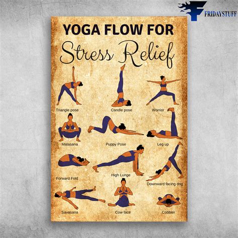 Yoga Poses - Yoga Flow For Stress Relief - FridayStuff