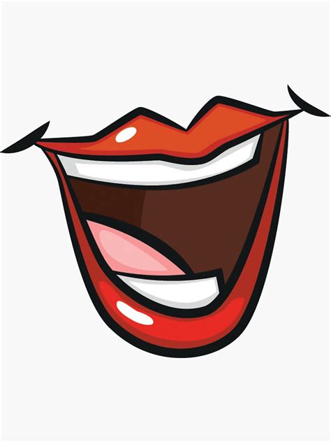 "Funny Mouth Cartoon illustration" Sticker for Sale by Creative Designs | Redbubble