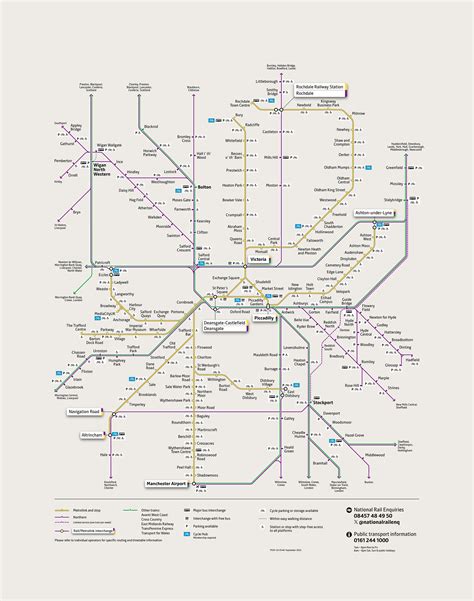 Greater Manchester train network map | Bee Network | Powered by TfGM