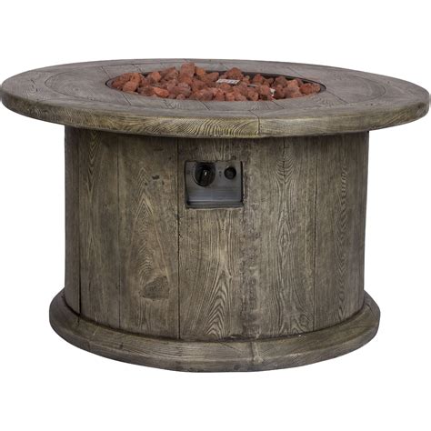 Shine Company Merida 40 in. Round Outdoor Fire Pit Table - Grey - Walmart.com