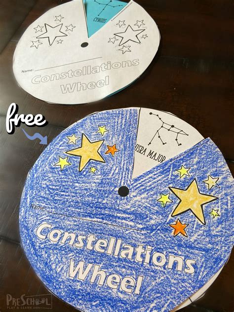 ⭐ Free Constellations for Kids Printable Wheel pdf