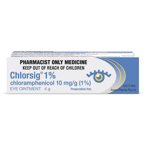 Chlorsig 1% Eye Ointment 4g (S3)