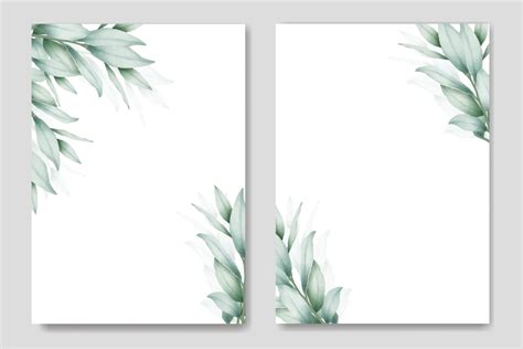 watercolor eucalyptus wedding invitation card 21625142 Vector Art at Vecteezy