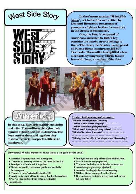 😊 America song west side story. West Side Story (1961). 2019-01-29