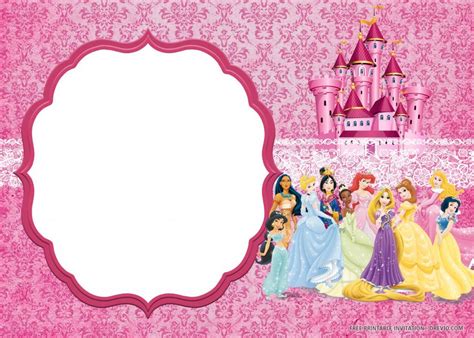 Free Printable Disney Princess Invitation Templates | Princess ...