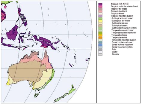 Oceania Climate Map