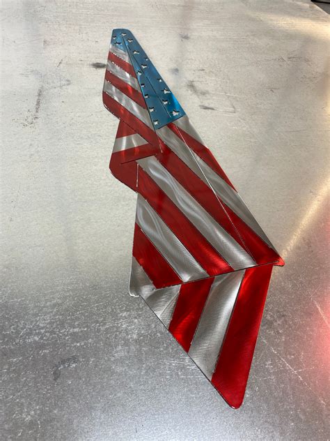 Metal Draped American Flag Metal Flag Patriotic Home Decor - Etsy UK