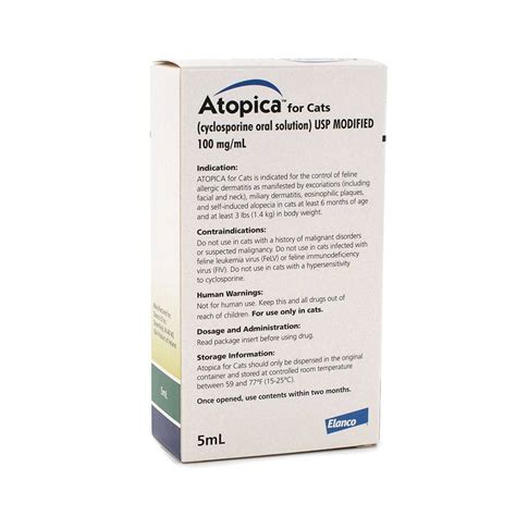 Atopica for Cats: Dog Medicine - Allergy Pet Meds - VetRxDirect