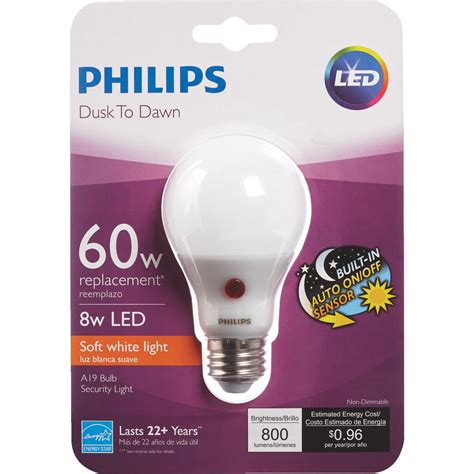 Philips A19 Medium Dusk To Dawn LED Light Bulb - Walmart.com - Walmart.com