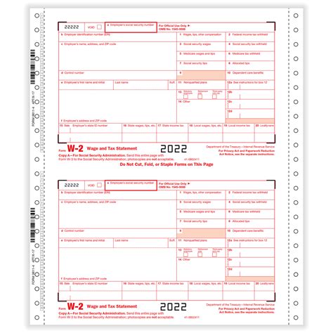 W2 Form 2022 Printable