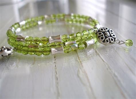 Green Crystal Bracelet | Pretty bracelets, Crystal bracelets, Green crystals