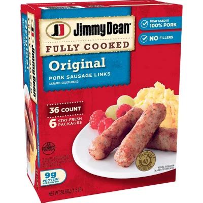 Jimmy Dean Fully Cooked Original Pork Sausage Links 36 ct. - Sam's Club