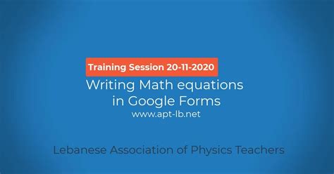 Writing Math equations in Google forms