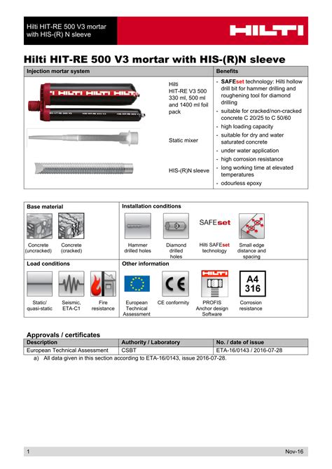 Hilti Hit Re 500 V3