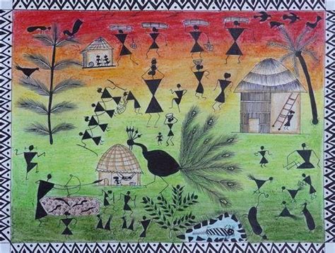 Adivasi tradition Painting by Pranita Kharpade