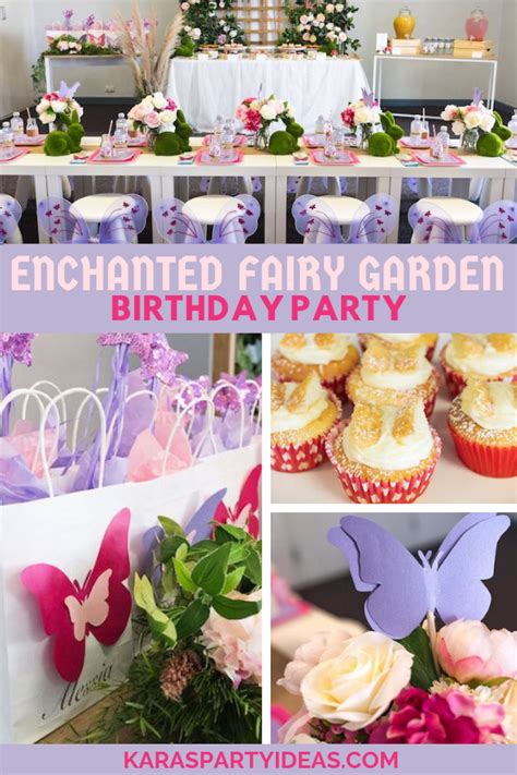 Kara's Party Ideas Enchanted Fairy Garden Birthday Party | Kara's Party ...