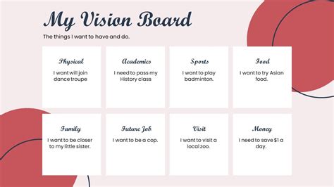 Vision Board Template Google Slides - Printable Word Searches