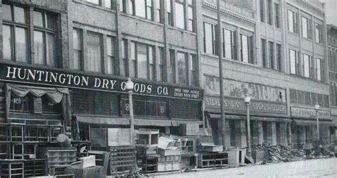 Huntington , West Virginia downtown during cleanup after 1937 flood Huntington West Virginia ...