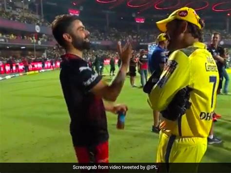 Virat Kohli And MS Dhoni Enjoy Post-Match Chat In IPL 2023. Video ...