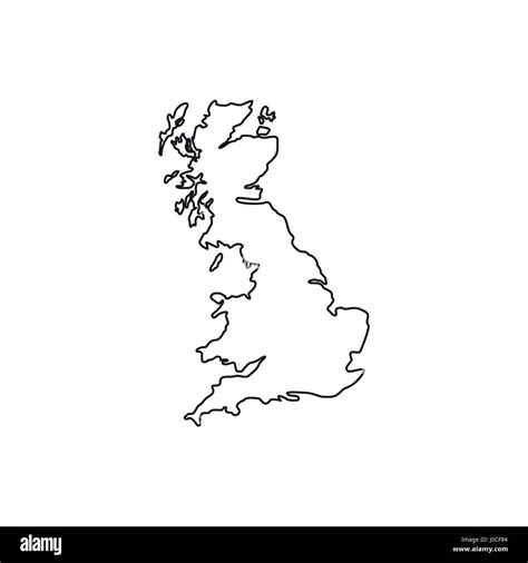 Great Britain Map Outline - Park Boston Zone Map