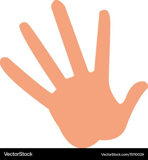 Cartoon hand showing the five fingers Royalty Free Vector