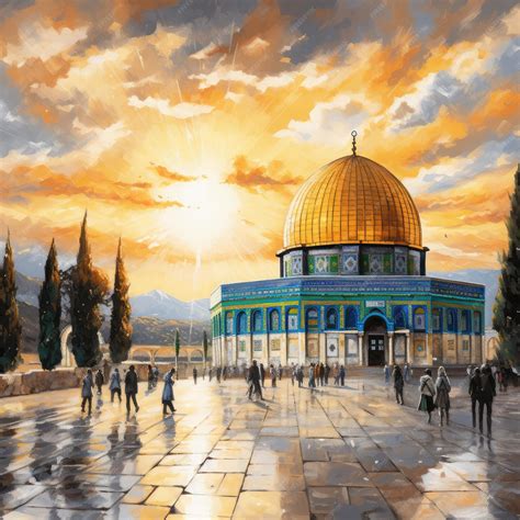 Premium Photo | Al Aqsa mosque temple mount dome of the rock