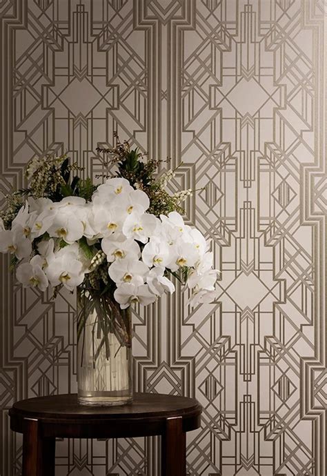 The Great Gatsby Iconic Art Deco Wallpaper Design / Wallcovering Glamorous Feature Wall 1920s ...