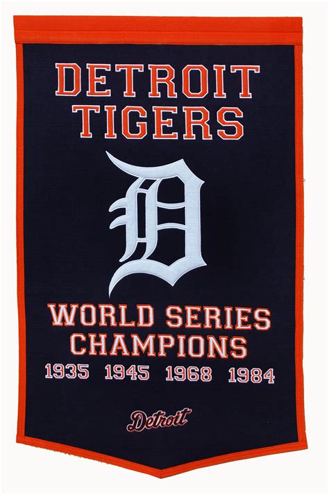 Detroit Tigers Dynasty World Series Banner 24×36 – GPS Sports Gallery