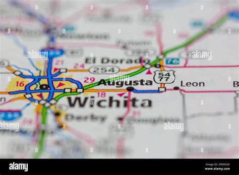 Augusta kansas map hi-res stock photography and images - Alamy